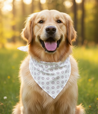 Handcrafted Khaadi Dog Bandana with Traditional Block Prints – Breathable, Festive, Free Size, Perfect for Dogs of All Breeds