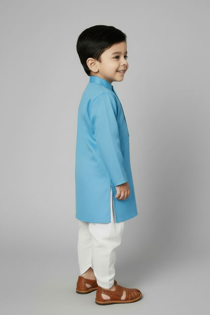 Ethnic Dhoti and Kurta Combos for Kids | Sky Blue