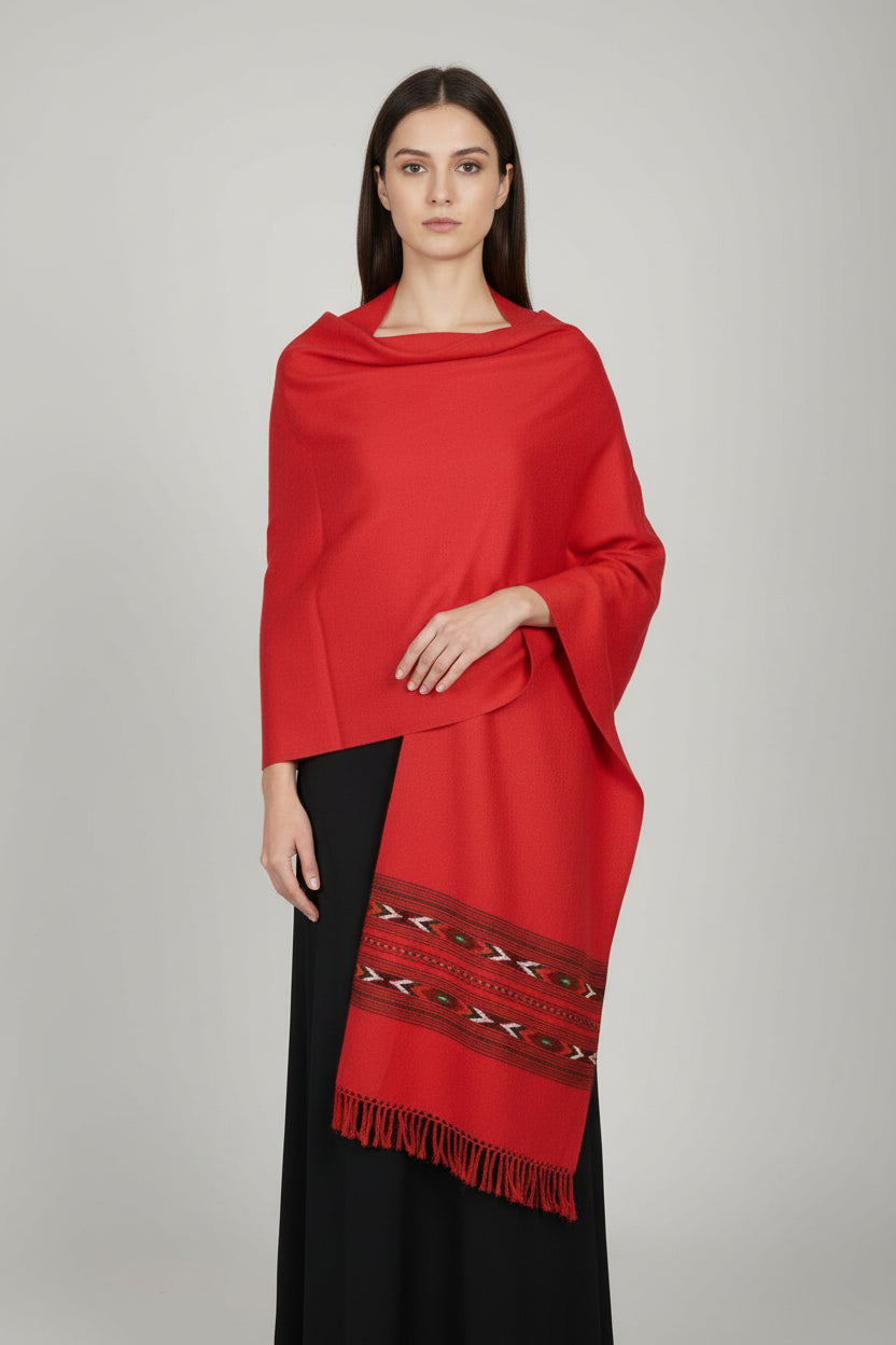 Himachal Shawls Women’s Shawl Pure Woolen | Women | Red