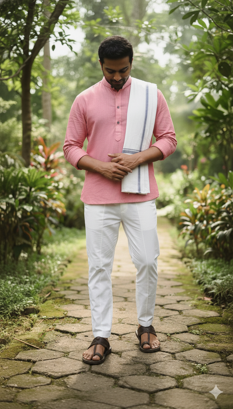 Men’s Pure Khadi Cotton Long Sleeve Shirt: Classic, Breathable & Ethically Made