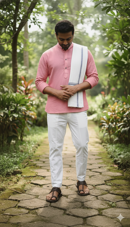 Men’s Pure Khaadi Cotton Long Sleeve Shirt: Classic, Breathable & Ethically Made