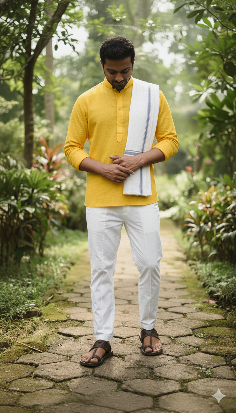 Men’s Pure Khadi Cotton Long Sleeve Shirt: Classic, Breathable & Ethically Made
