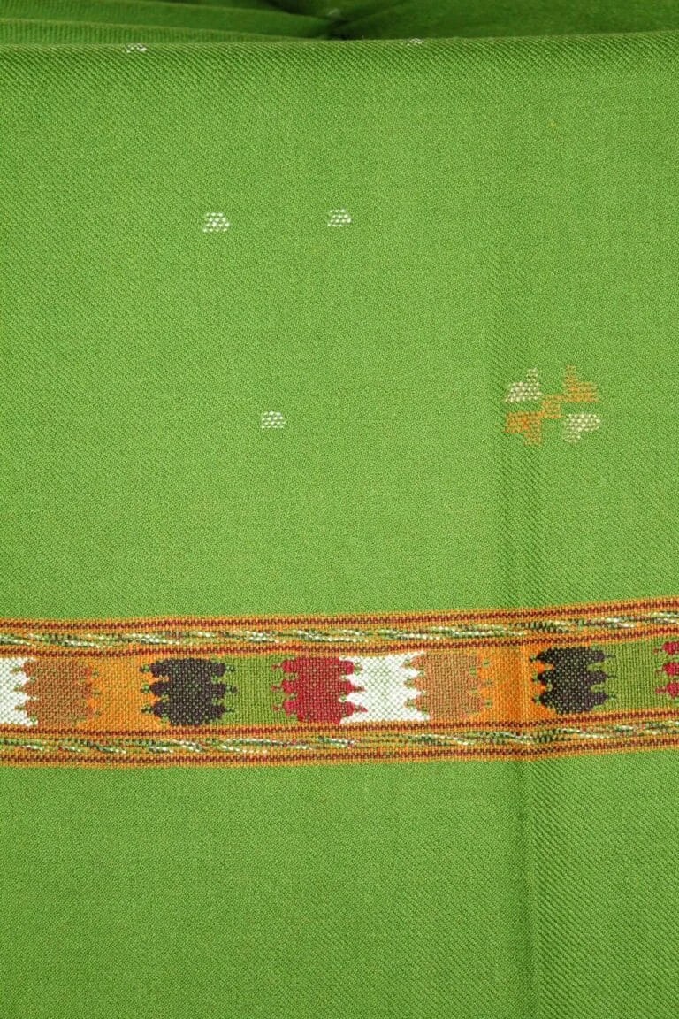 Green Women Hand Woven Kullu Shawl