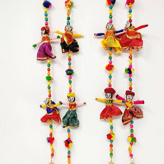 Rajasthani Dolls Wall Hanging pair – Handcrafted Traditional Indian Folk Art