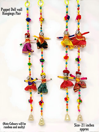 Rajasthani Dolls Wall Hanging pair – Handcrafted Traditional Indian Folk Art