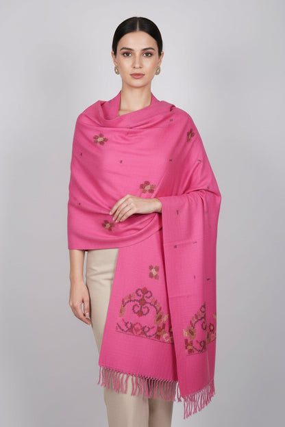 Gulmarg Pink Hand Woven Shawl | Utra Soft Shawl