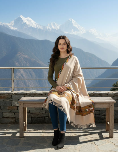 Urj Shawl | Kullu-craft Hand Woven Wool Shawl