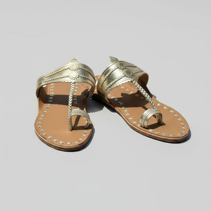The Dot's | Women | Leather Kolhapuri chappal