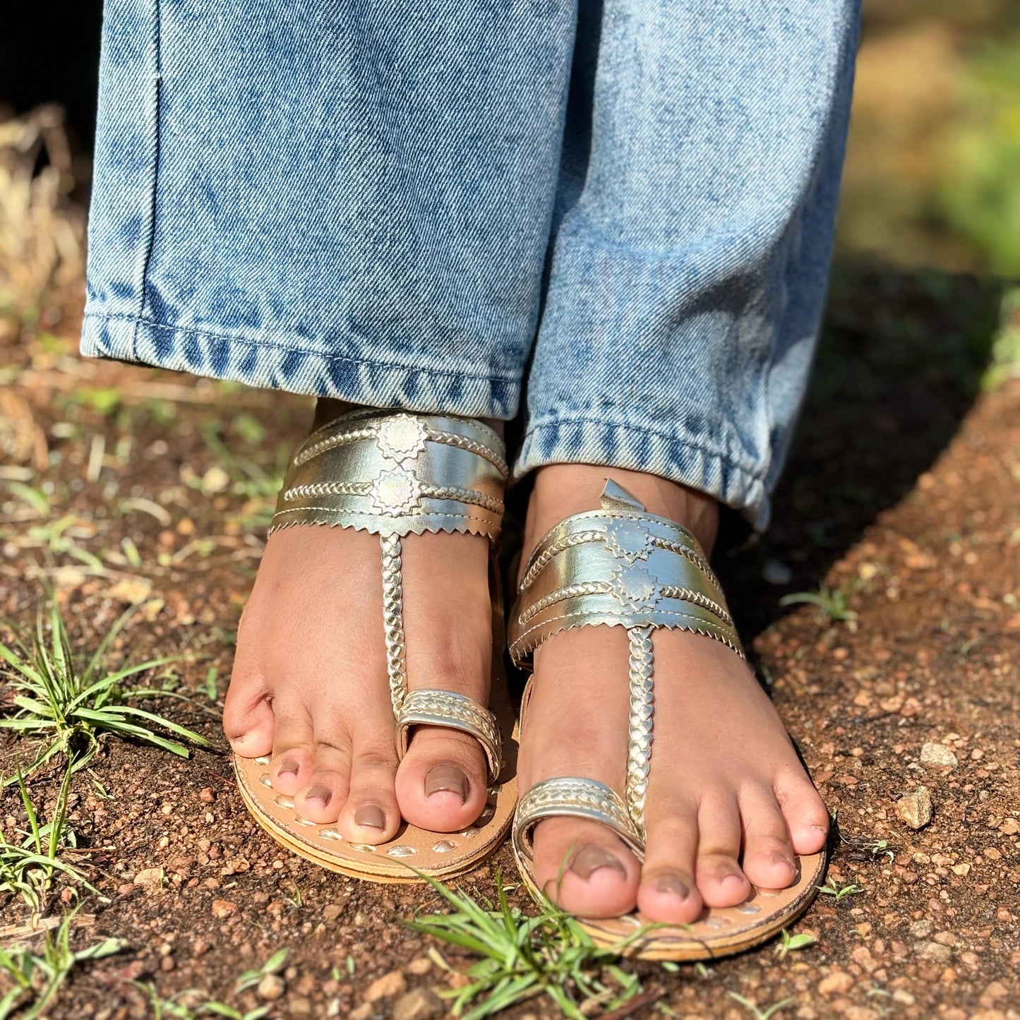 The Dot's | Women | Leather Kolhapuri chappal