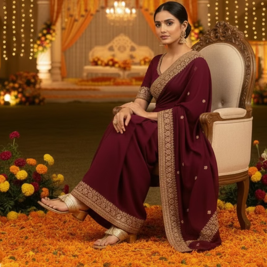 Gold Tassel Kolhapuri Heels | Women | Wedding Edition