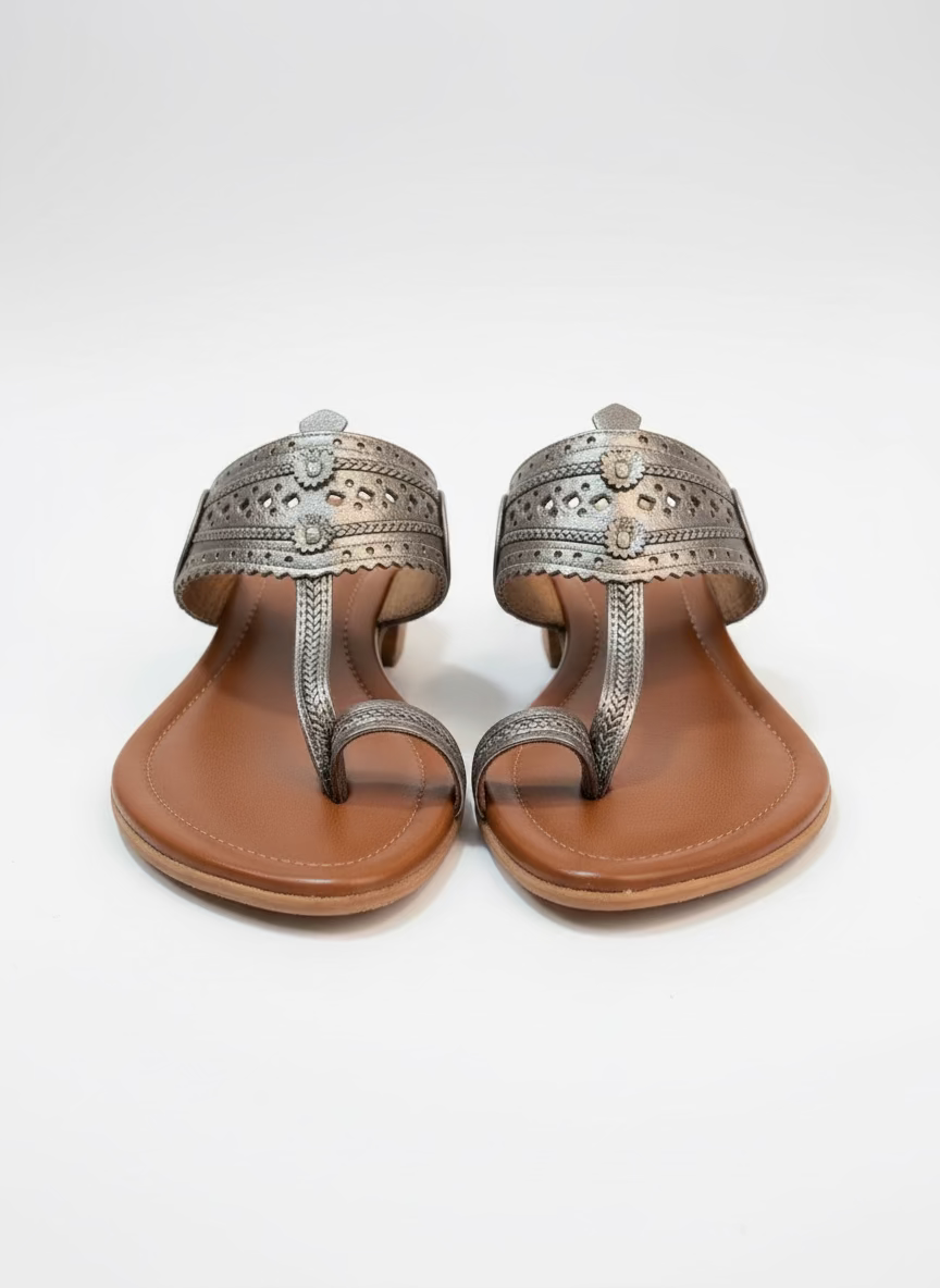 Two-Tone Kolhapuri Block Heels | Women | Wedding Edition