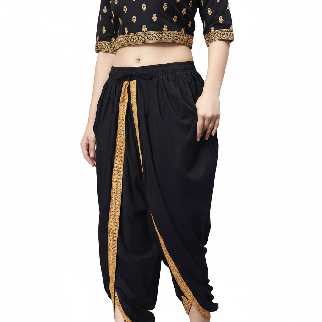 Dhoti Drapers with Border for Women