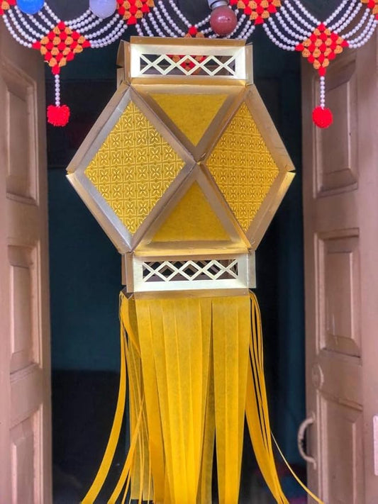 Traditional Fabric Diwali Lantern ( Kandil )