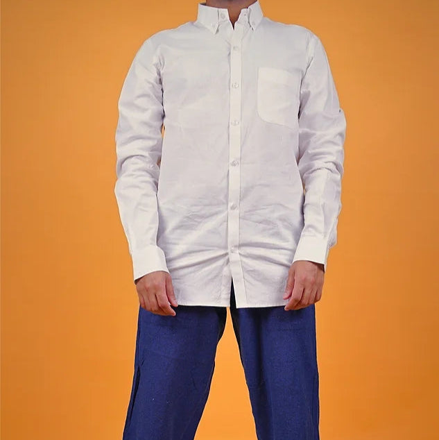 Khadi White Shirt - Long Sleeves