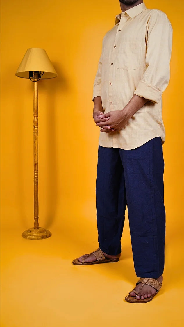 Khadi Shirt Yellow- Long Sleeves