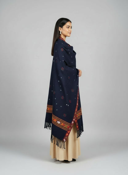 Neel Dhaara Shawl | Blue Kullu Shawl