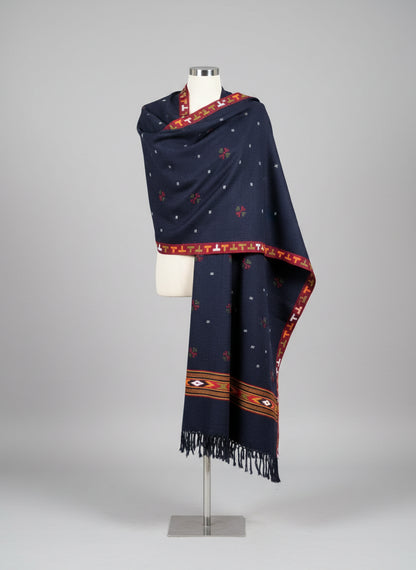 Neel Dhaara Shawl | Blue Kullu Shawl