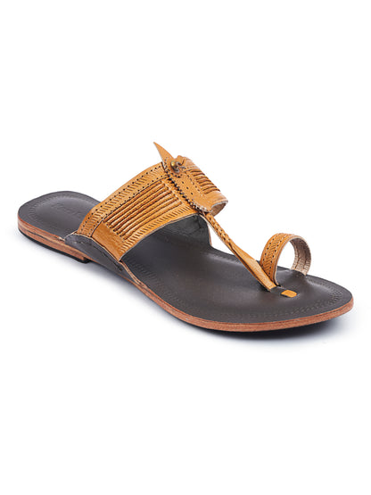 Brown Kolhapuri Chappal for Women