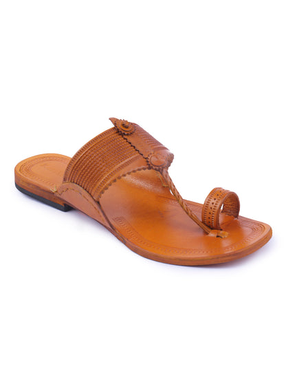 Yellow Kolhapuri Chappal for Women