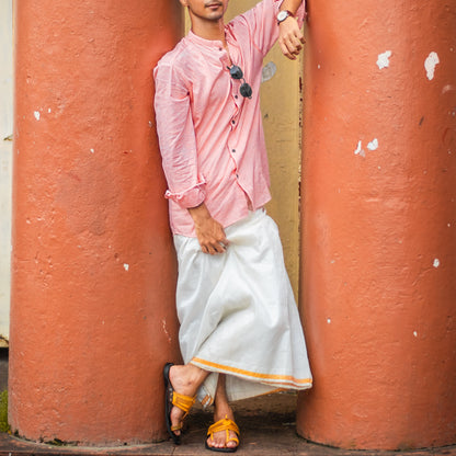 Double Contrast | Men | Leather Kolhapuri Chappal