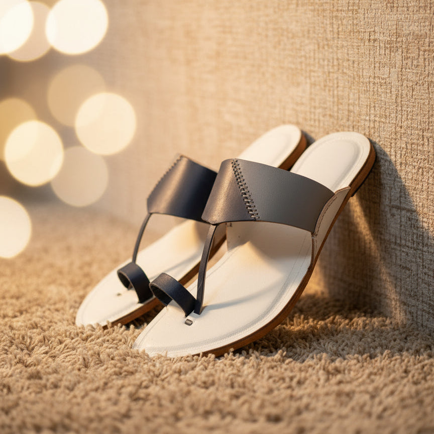 Korakari Kodachrome | Men | Leather  Kolhapuri Chappal