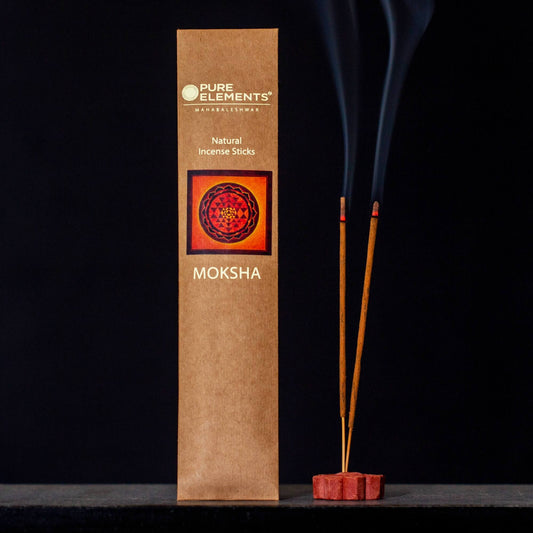 Pure Elements Moksha Incense Sticks 20-pack by NIIRA, natural agarbatti for meditation