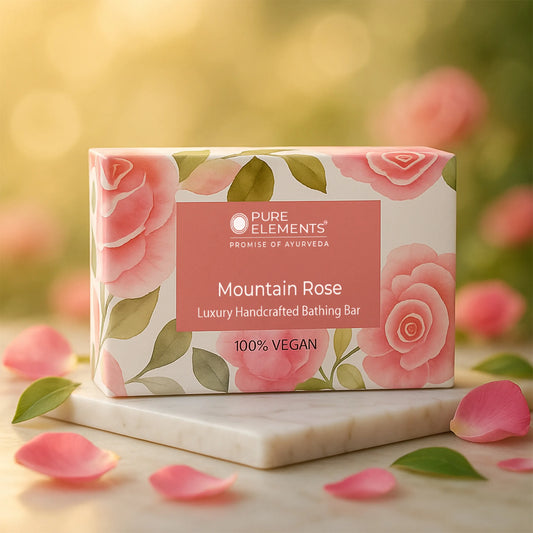Pure Elements Mountain Rose Soap 110g by NIIRA, natural rose soap