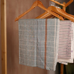 Khadi Towels – Premium Soft Cotton Towels for Everyday Use -Solid Checks