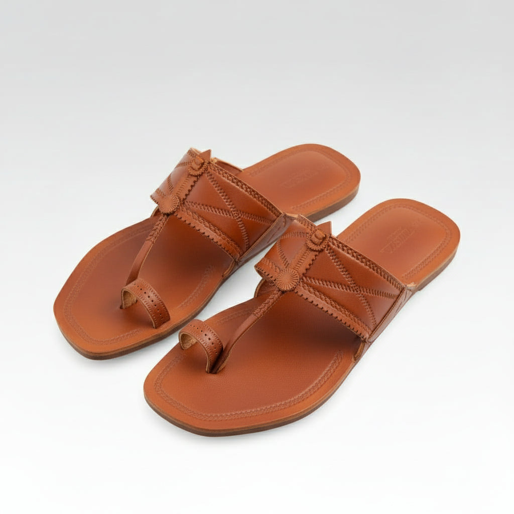 Korakari Yatra | Men | Leather Kolhapuri Chappal