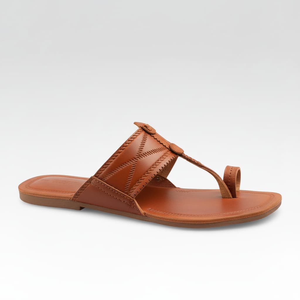 Korakari Yatra | Men | Leather Kolhapuri Chappal