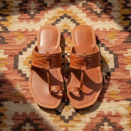 Korakari Yatra | Men | Leather Kolhapuri Chappal