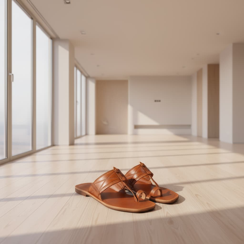 Korakari Yatra | Men | Leather Kolhapuri Chappal