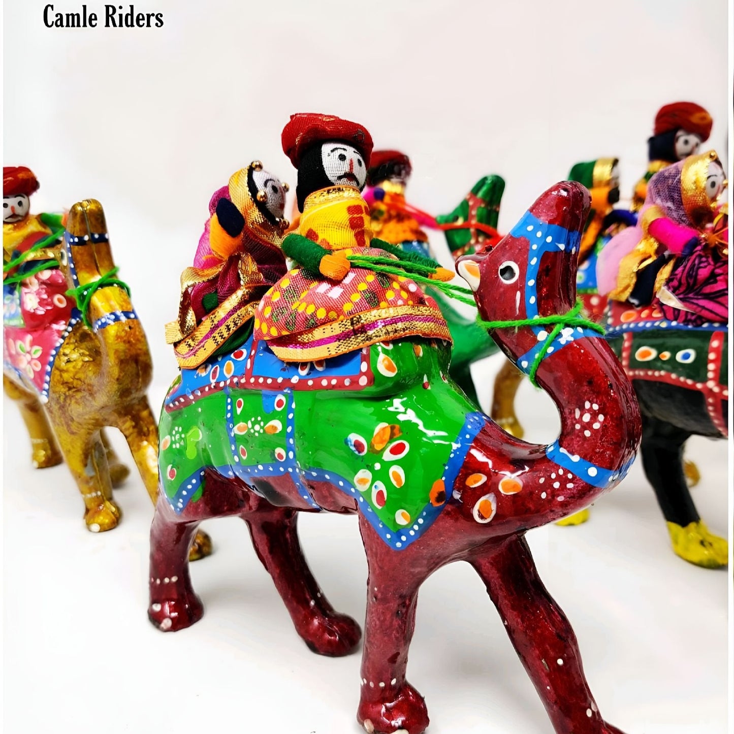 Rajasthani Camel Riders Doll – Handcrafted Traditional Indian Folk Art Figurine