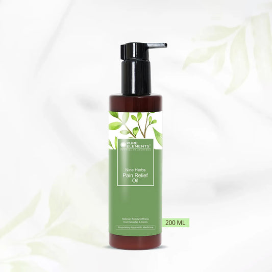 Pure Elements Nine Herbs Pain Relief Oil by NIIRA, Ayurvedic pain relief massage oil