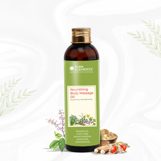 Pure Elements Nourishing Body Massage Oil 200ml by NIIRA, natural massage oil