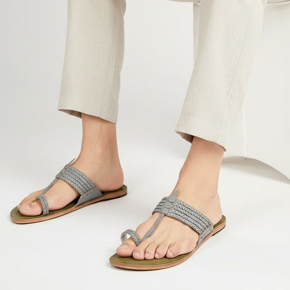 Korakari Modern - Six Braids Kolhapuri Chappal for Men
