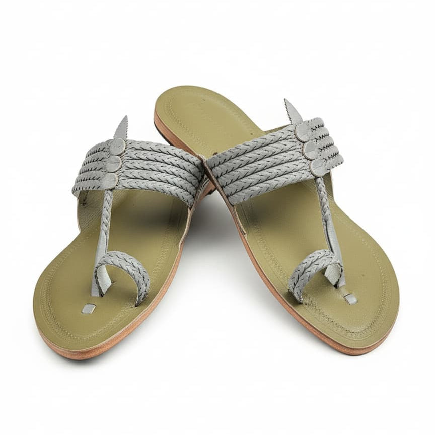 Korakari Modern - Six Braids Kolhapuri Chappal for Men