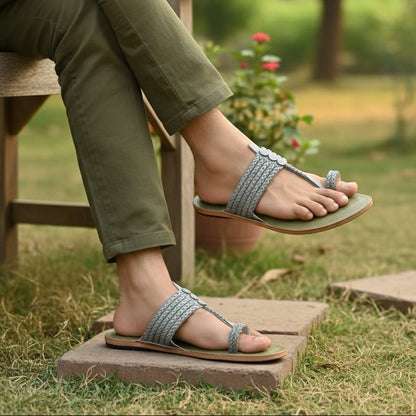 Korakari Modern - Six Braids Kolhapuri Chappal for Men