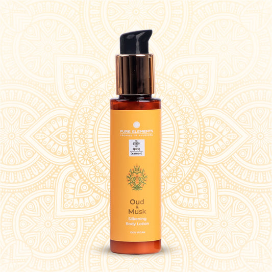 Pure Elements Oud-Musk Silkening Body Lotion 100ml by NIIRA, luxurious body lotion