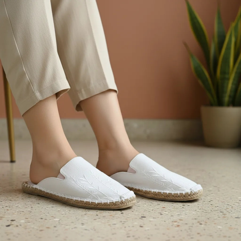 The Dark Gaze + Coconut Cream Chappal | Women Footwear Essentials Combo