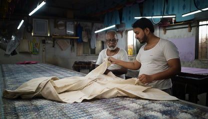 Hand Block-Printed Table Runner & Mat Set