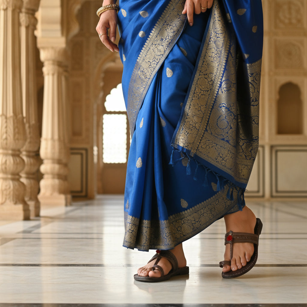 The Royal | Women | Leather Kolhapuri Chappal