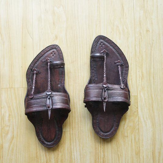 The Karigar Dark Kolhapuri Chappal
