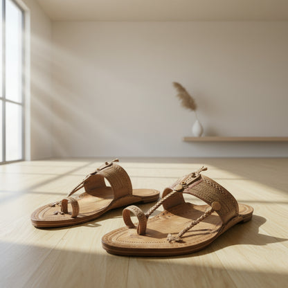 The Karigar Light | Men | Leather Kolhapuri Chappal