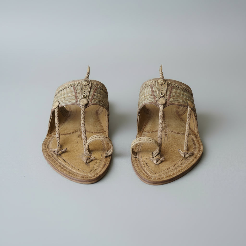 The Karigar Light | Men | Leather Kolhapuri Chappal