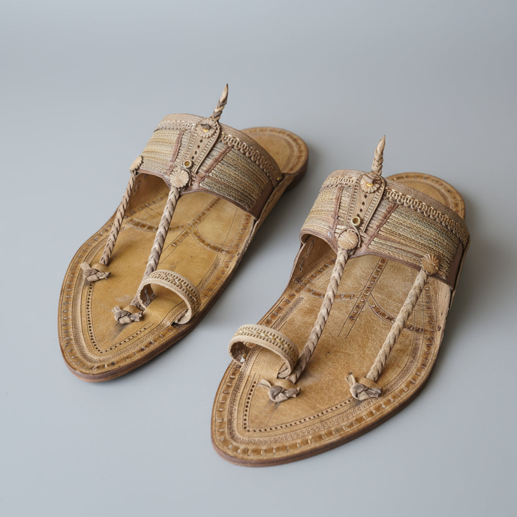 The Karigar Light | Men | Leather Kolhapuri Chappal