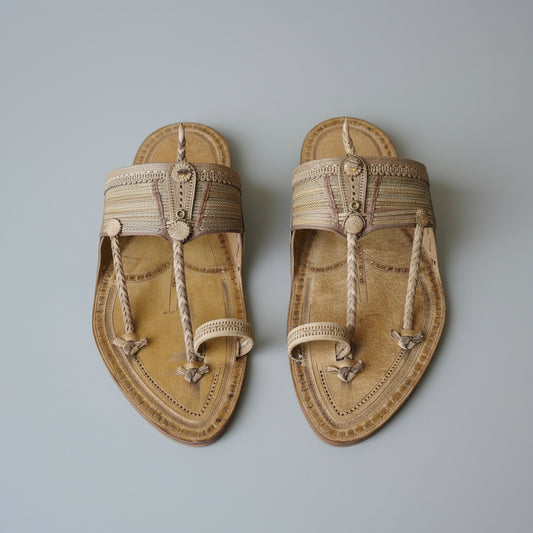 The Karigar Light | Men | Leather Kolhapuri Chappal