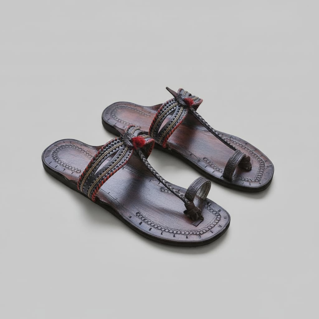 The  Dark Gaze | Women |  Leather Kolhapuri Chappal