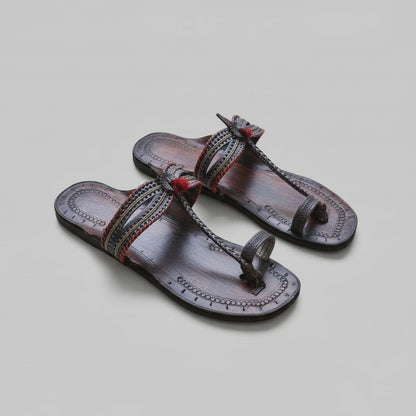 The  Dark Gaze | Women |  Leather Kolhapuri Chappal
