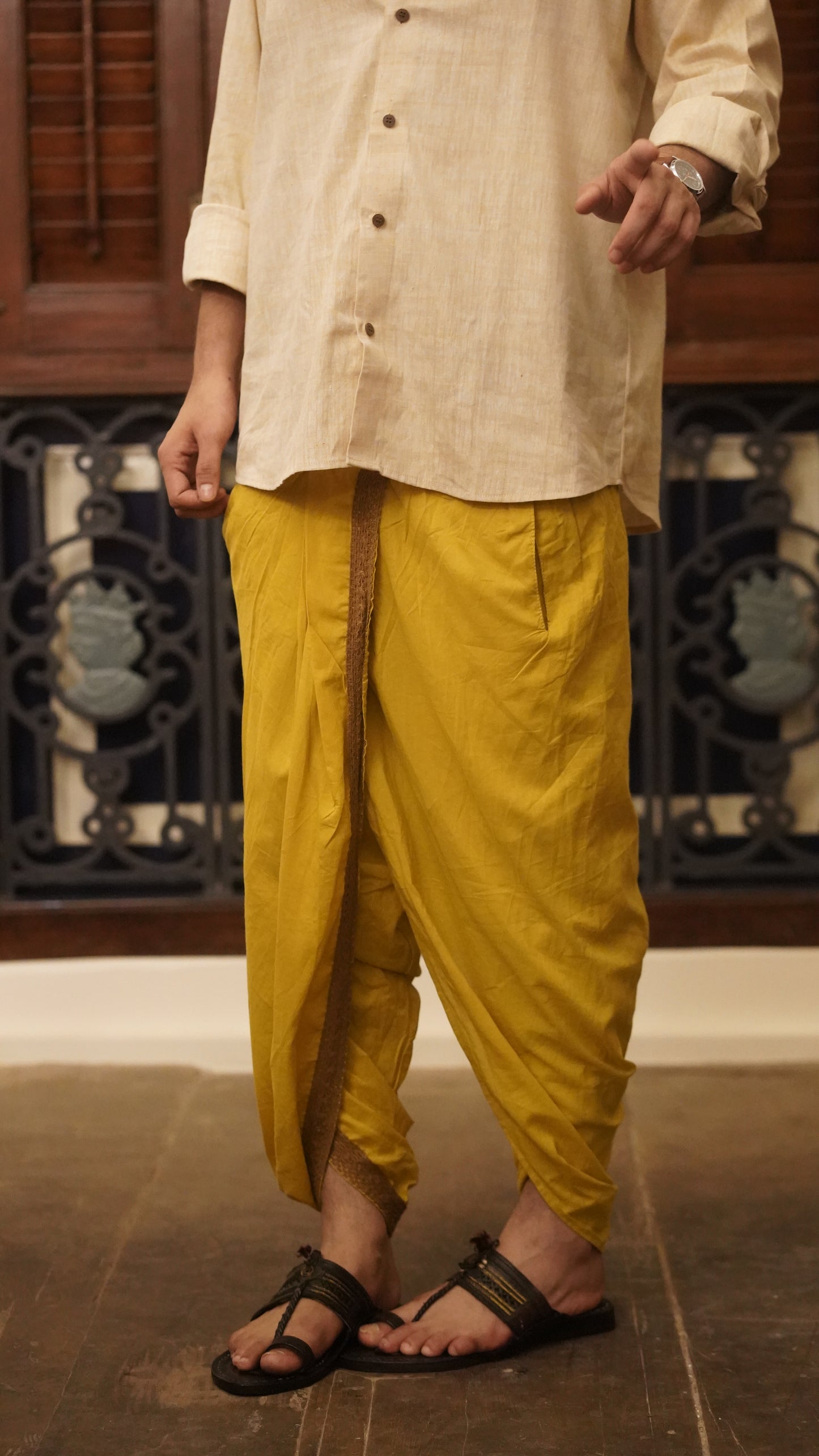 Dhoti Drapers with border for men